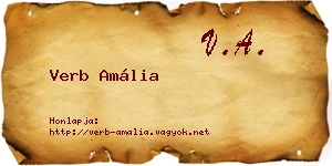 Verb Amália névjegykártya